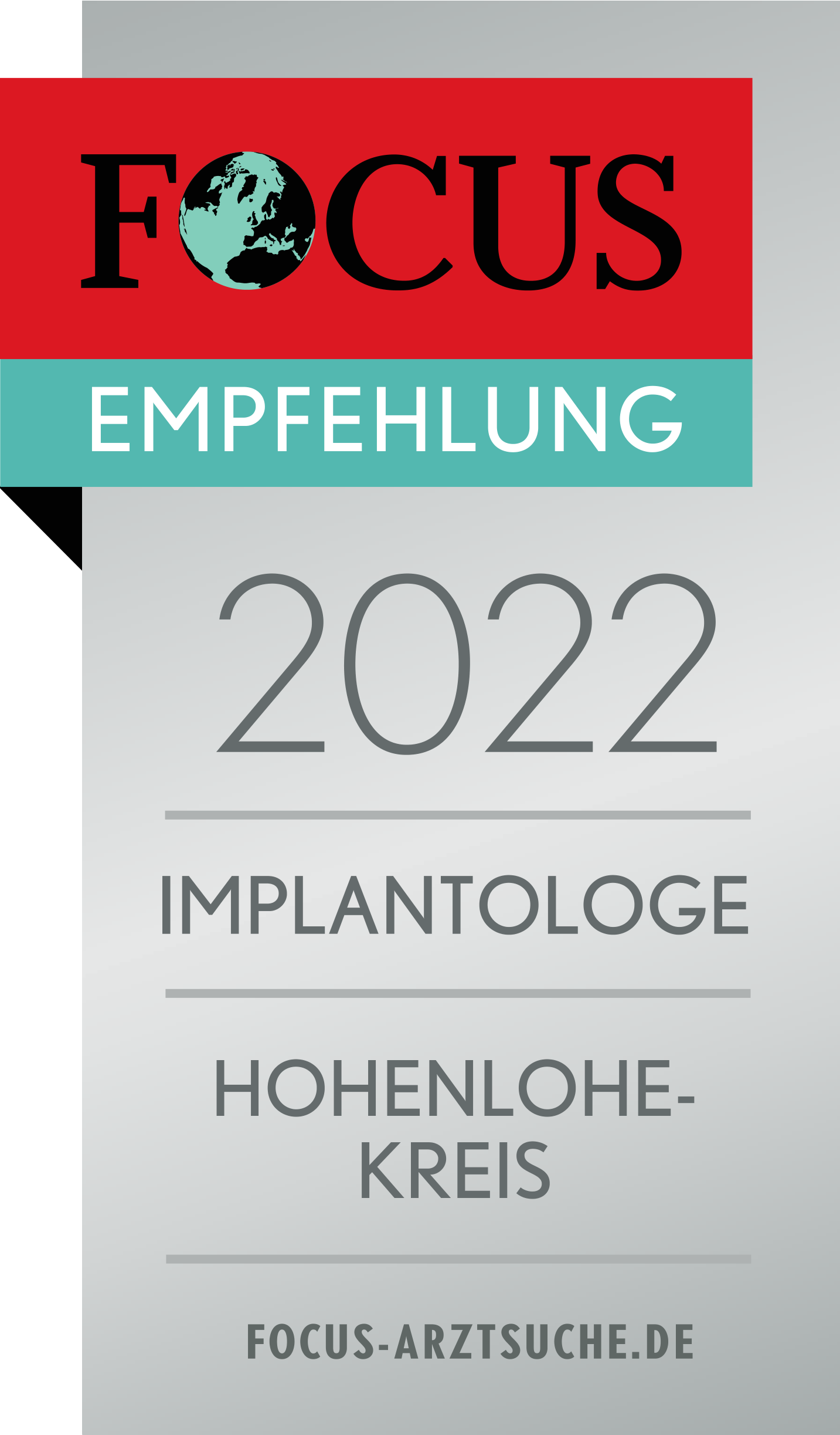 Focus Siegel 2022 Implantologie